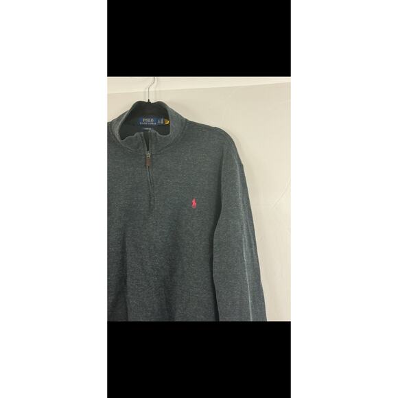Ralph Lauren Polo Men’s XL Grey Cable-Knit Cotton Sweater Classic Crewneck - Picture 5 of 9